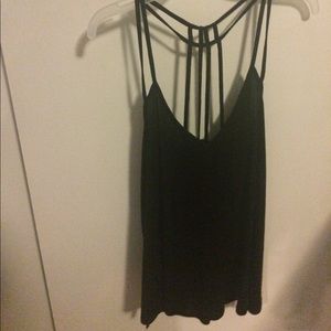 Express Black Strappy Back Tank Small